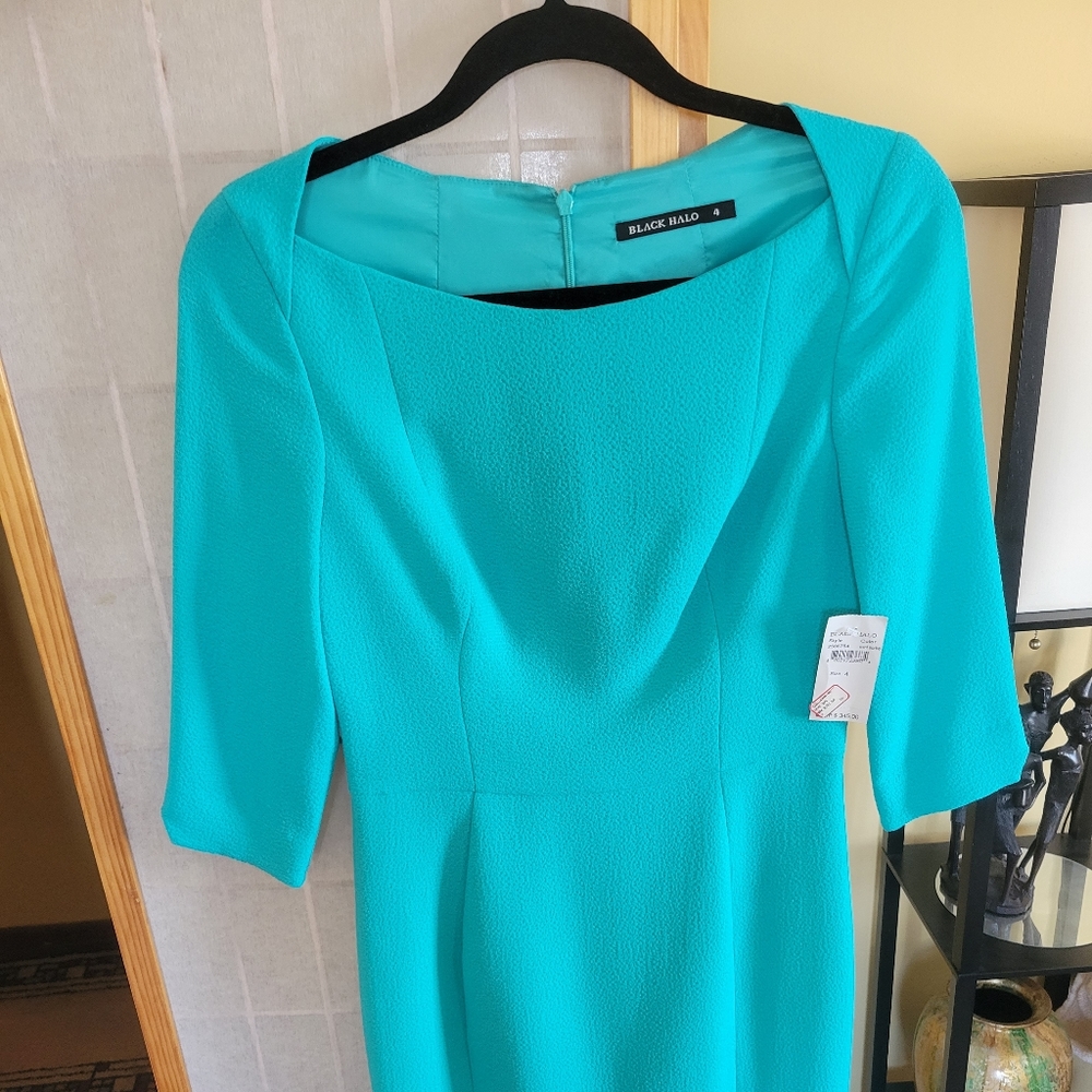 Teal Black Halo Tailored Dress